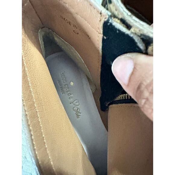 Kate Spade Betsie Booties Women's 6M Leopard Print Fringe Ankle Zipper - Picture 9 of 9